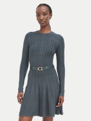 Guess Sukienka dzianinowa W6BK64 Z1569 Zielony Regular Fit. Zielone sukienki Guess, m, z aplikacjami, z dzianiny, bez kołnierzyka, bez ramiączek. Za 614.99 zł.