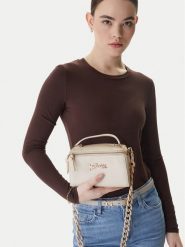 Guess Torebka J6RZ03 WH8M0 Écru. Białe torebki klasyczne Guess, z aplikacjami, ze skóry, bez dodatków. Za 269.99 zł.