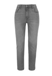 Jeansy damskie, Mom Fit, D-FENCY. Szare jeansy Volcano, s, bez wzorów. Za 169.99 zł.