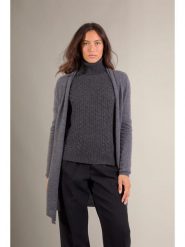 Perfect Cashmere Kaszmirowy kardigan "Kara" w kolorze antracytowym rozmiar: S. Czarne kardigany Perfect Cashmere, s, bez wzorów, z kaszmiru. Za 434.99 zł.