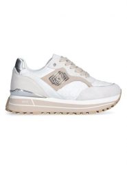 Liu Jo Skórzane sneakersy w kolorze biało-beżowym rozmiar: 38. Białe trampki Liu Jo, bez wzorów, z materiału, bez zapięcia. Za 319.22 zł.