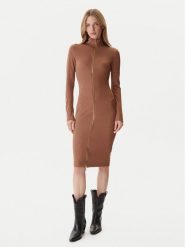 Just Cavalli Sukienka codzienna 79PAO905 J0251 Brązowy Slim Fit. Brązowe sukienki Just Cavalli, na co dzień, xl, bez wzorów, z syntetyku, bez kołnierzyka, bez ramiączek, proste. Za 1,049.00 zł.