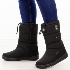 Czarne zimowe śniegowce damskie z membraną American Club Softshell Sn57/25. Czarne trapery i śniegowce American CLUB, z jeansu. W wyprzedaży za 240.87 zł.