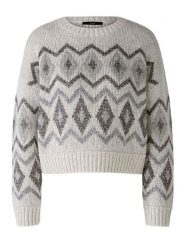 Oui Sweter w kolorze szarym rozmiar: 42. Szare swetry Oui, bez wzorów, bez ramiączek. Za 173.99 zł.