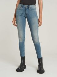 G-Star Dżinsy - Skinny fit - w kolorze niebieskim rozmiar: W23/L30. Niebieskie jeansy G-Star, l, z aplikacjami. Za 105.63 zł.