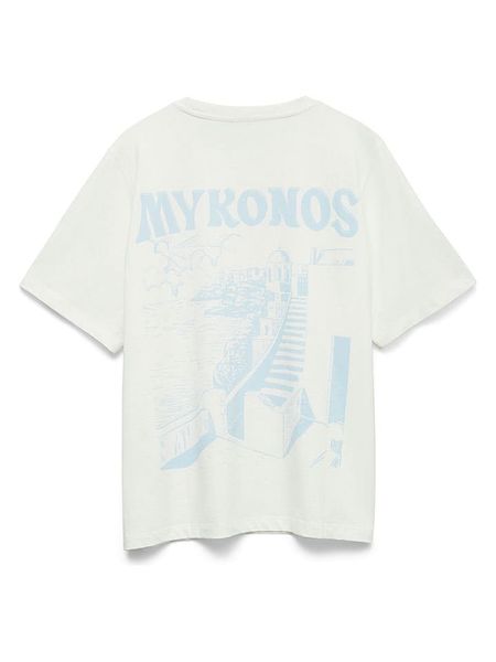 Vero Moda Koszulka w kolorze białym rozmiar: M. Białe bluzki Vero Moda, m, bez wzorów, z bawełny, bez kołnierzyka, bez ramiączek. Za 75.95 zł.