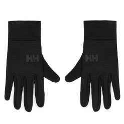 Rękawiczki Helly Hansen. Czarne rękawiczki Helly Hansen, bez wzorów, z dzianiny. Za 179.99 zł.