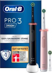 Szczoteczka rotacyjna Oral-B Pro 3 3900N Duo czarny/różowy. Szczoteczki elektryczne ORAL-B. Za 349.00 zł.