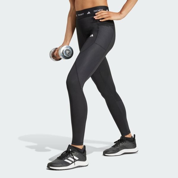 Legginsy Techfit COLD.RDY Full-Length. Czarne bielizna sportowa Adidas, xs, bez wzorów, z materiału. W wyprzedaży za 279.20 zł.