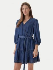 BOSS Sukienka jeansowa C_Dardy 50559071 Niebieski Relaxed Fit. Niebieskie sukienki Boss, bez wzorów, z jeansu, bez kołnierzyka, bez ramiączek. Za 859.99 zł.