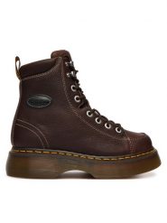 Dr. Martens Trzewiki Buzz 8-Eye DM42033200 Brązowy ciemny. Brązowe botki Dr. Martens, bez wzorów, ze skóry, bez obcasa, na płaskiej podeszwie, bez zapięcia. Za 899.99 zł.