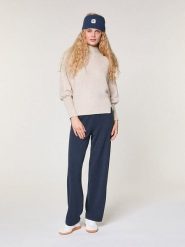 Rodier Wełniany sweter w kolorze kremowym rozmiar: S. Brązowe swetry Rodier, s, bez wzorów, z kaszmiru, bez ramiączek. Za 252.99 zł.