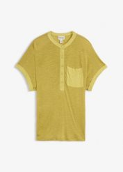 T-shirt z czystej wiskozy. Zielone t-shirty bonprix, bez wzorów, z wiskozy, bez kołnierzyka, bez ramiączek. Za 24.99 zł.