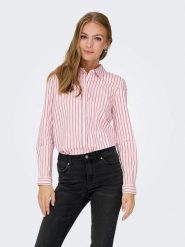 JDY Bluzka w kolorze jasnoróżowym rozmiar: 38. Różowe bluzki JDY, bez wzorów, z bawełny, bez kołnierzyka, bez ramiączek. Za 79.40 zł.