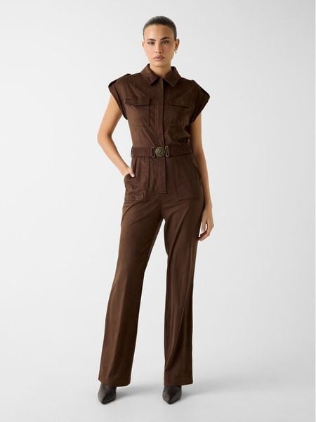 Guess Kombinezon 180568 Brązowy Classic Fit. Brązowe sukienki Guess, xl, z aplikacjami, bez kołnierzyka, bez ramiączek. Za 799.99 zł.