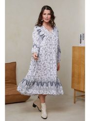 Curvy Lady Sukienka w kolorze białym rozmiar: 40/42. Białe sukienki Curvy Lady, bez wzorów, z wiskozy, klasyczne, bez kołnierzyka, bez ramiączek, midi. Za 79.21 zł.