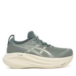Buty do biegania Asics. Szare obuwie sportowe Asics, bez zapięcia, do biegania. Za 899.99 zł.
