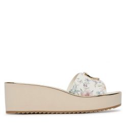 Klapki Aldo. Czerwone klapki Aldo, bez wzorów, bez obcasa. Za 249.99 zł.