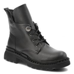 Czarne Botki Artiker Wygodne Obuwie Damskie. Czarne botki Artiker, bez wzorów, z materiału, bez obcasa, bez zapięcia. Za 319.00 zł.