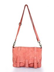 ORE10 Skórzana torebka "Sim" w kolorze łososiowym - 30 x 21 x 8 cm rozmiar: onesize. Pomarańczowe torby na ramię ORE10, bez wzorów, z materiału, na ramię, bez dodatków. Za 176.08 zł.