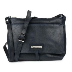 Listonoszka granatowa Beltimore N14. Niebieskie torebki klasyczne bez wzorów, ze skóry, bez dodatków. Za 289.99 zł.