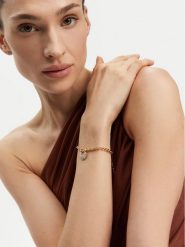 Guess Bransoletka JUBB05 214JW Złoty. Żółte bransoletki Guess, metalowe. Za 159.99 zł.