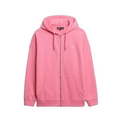 Damska bluza z kapturem zapinana na zamek Superdry Studios. Czerwone bluzy Superdry, bez wzorów, z kapturem. Za 353.95 zł.