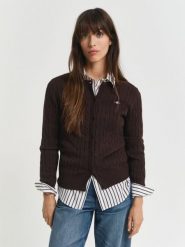 Gant Kardigan Kobiety Bawełna brązowy, S. Brązowe kardigany GANT, s, bez wzorów, z bawełny. Za 749.95 zł.