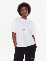 Calvin Klein Jeans T-Shirt J20J220768 Biały Relaxed Fit. Białe t-shirty Calvin Klein Jeans, s, bez wzorów, z bawełny, bez kołnierzyka, bez ramiączek. Za 179.99 zł.