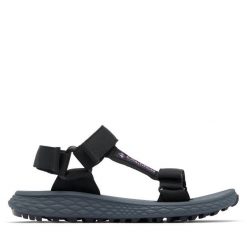 Sandały Columbia. Czarne sandały Columbia, bez wzorów, sportowe, bez obcasa, bez zapięcia. Za 199.99 zł.