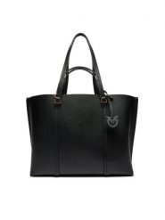 Pinko Torebka Carrie Shopper Big PE 24 PLTT 102832 A1LF Czarny. Czarne shopper Pinko, bez wzorów, ze skóry, bez dodatków. Za 1,009.00 zł.