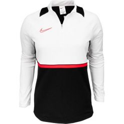 Bluza sportowa damska Nike NK Df Academy 21 Drill Top. Białe bluzy Nike, bez wzorów, bez kaptura. Za 112.00 zł.