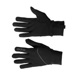 Rękawice zimowe dla dorosłych Odlo Gloves INTENSITY SAFETY Light. Czarne rękawiczki Odlo, bez wzorów, sportowe. W wyprzedaży za 139.99 zł.