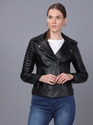 Basics & More Skórzana kurtka w kolorze czarnym rozmiar: L. Czarne kurtki Basics & More, l, bez wzorów, bez kaptura. Za 462.29 zł.