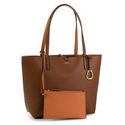 Torebka LAUREN RALPH LAUREN. Brązowe shopper Lauren Ralph Lauren, bez wzorów, bez dodatków. Za 669.99 zł.