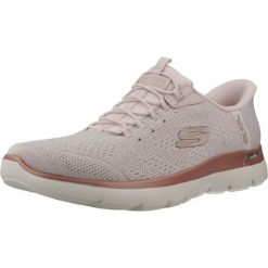 Buty SKECHERS SLIP - INS ARCH FIT SUMMITS SOFT Rose. Czerwone trekkingi Skechers, z materiału, trekkingowe. Za 350.99 zł.