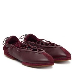 Baleriny Polo Ralph Lauren. Czerwone baleriny Polo Ralph Lauren, bez wzorów, bez obcasa. Za 859.99 zł.