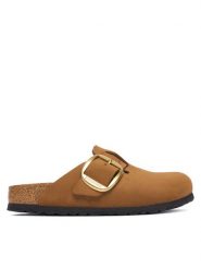 Birkenstock Klapki Boston Big Buckle Tonal 1032949 Pomarańczowy. Brązowe klapki Birkenstock, bez wzorów, ze skóry, bez obcasa. Za 779.99 zł.