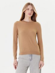 BOSS Sweter Ferpina 50544987 Beżowy Slim Fit. Brązowe swetry Boss, xxl, bez wzorów, z wełny, bez ramiączek. Za 749.99 zł.