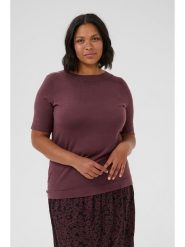 KAFFE curve Sweter w kolorze bordowym rozmiar: M. Czerwone swetry KAFFE curve, m, bez wzorów, bez ramiączek. Za 69.99 zł.