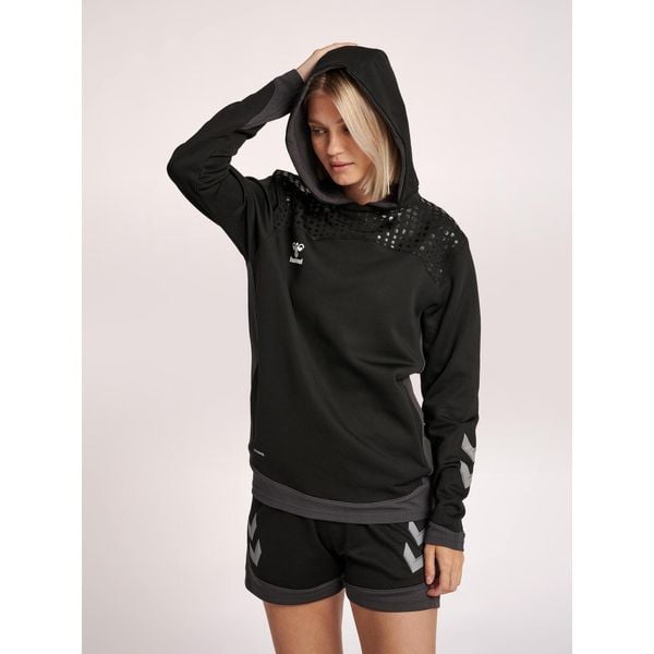 Damska bluza z kapturem Hummel hmlLEAD poly. Czarne bluzy Hummel, xs, bez wzorów, z materiału, z kapturem. Za 187.95 zł.