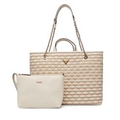 Torebka Guess. Brązowe shopper Guess, z aplikacjami, bez dodatków. Za 780.99 zł.