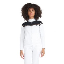 Bluza z zamek błyskawiczny na siłownia na co dzień. Białe bluzy LEONE 1947 APPAREL, m, bez wzorów, z dresówki, bez kaptura. W wyprzedaży za 239.97 zł.