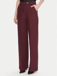 Maryley Spodnie materiałowe 25IB563/43BU Bordowy Regular Fit. Czerwone spodnie materiałowe Maryley, xs, bez wzorów, z materiału. Za 319.99 zł.