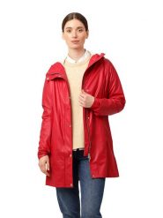 Ilse Jacobsen Płaszcz przeciwdeszczowy w kolorze czerwonym rozmiar: 40. Czerwone kurtki sportowe Ilse Jacobsen, bez wzorów, bez kaptura. Za 187.96 zł.