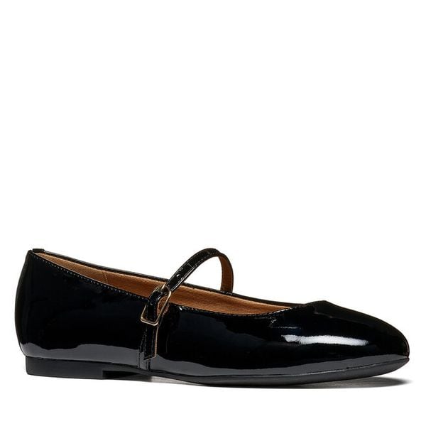 Baleriny Geox. Czarne baleriny Geox, bez wzorów, bez obcasa. Za 449.99 zł.