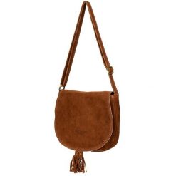 Listonoszka włoska skóra BELTIMORE koniakowa B66. Torebki klasyczne bez wzorów, ze skóry, na ramię, zamszowe, bez dodatków. Za 159.40 zł.