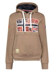 Geographical Norway Bluza "Gpepe2" w kolorze jasnobrązowym rozmiar: L. Brązowe bluzy Geographical Norway, l, bez wzorów, z kapturem. Za 105.63 zł.