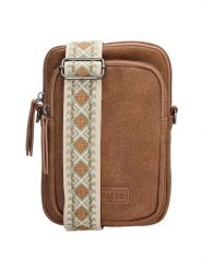 Beagles Torebka "Malaga" w kolorze jasnobrązowym na telefon - 19 x 2 cm rozmiar: onesize. Brązowe torby na ramię Beagles, bez wzorów, z materiału, przez ramię, małe, bez dodatków. Za 65.99 zł.