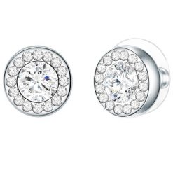 Lulu & Jane Stop metali Kryształ szklany Kolczyki 1 ct Damski. Białe kolczyki Lulu & Jane, z kryształem, srebrne, na sztyftcie. Za 359.99 zł.
